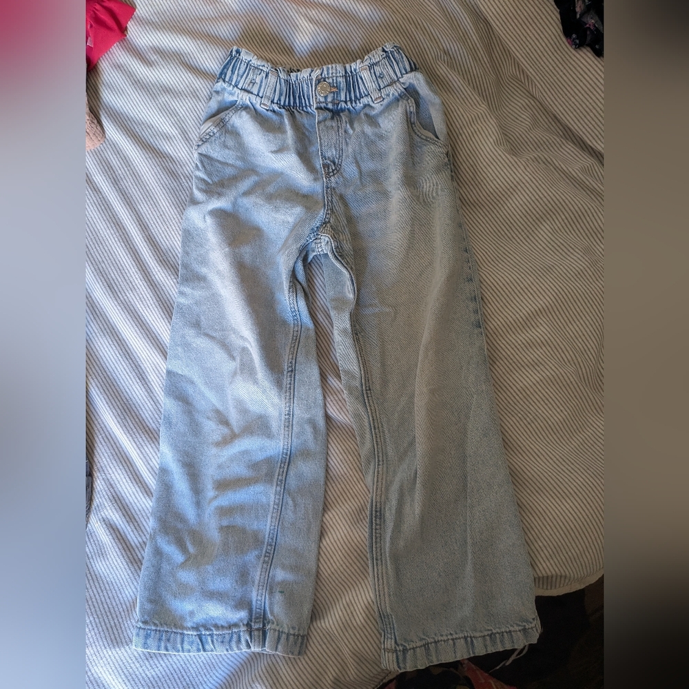 H&M Light Blue Wide-Leg Denim Jeans